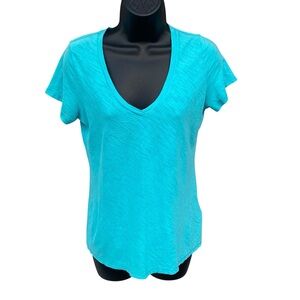Patagonia Blue Fitted Flutter‎ Sleeve T-Shirt